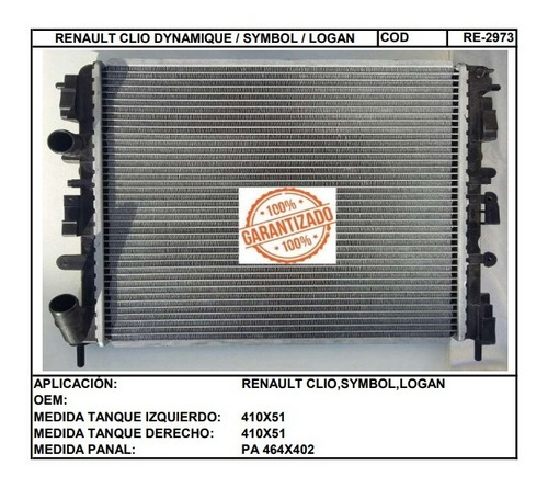 Tanque Plstico Derecho Renault Clio Ii / Symbol / Citius /l Foto 2