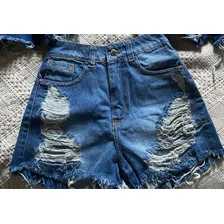 Short De Jean Nuevo Con Roturas Marca Ask 34