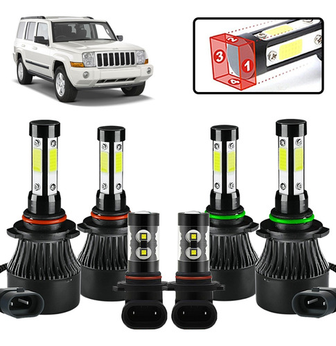 Kit De Faros Led 9005 9006 Para Jeep Grand Cherokee 99-2010