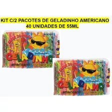Kit C/2 Pcts De Geladinho Americano Buschle - 40 Unids X55ml