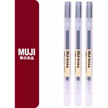 Kit 03 Canetas Preta Muji Original 0.5mm Pronta Entrega