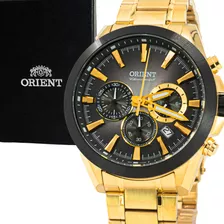 Relógio Orient Masculino Cronógrafo Dourado Mgssc045g1kx