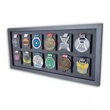 Quadro Porta Medalha Elite - 18 Medalhas Cor Preto