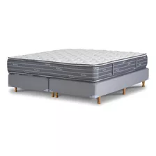 Sommier La Cardeuse Bonelltop King De 200cmx180cm Gris Con Base Dividida