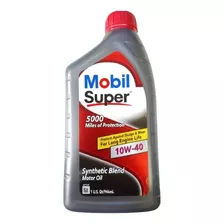 Mobil .946ml Aceite Motor 10w40 Super 5000 Synthetic Blend