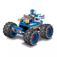 Blocos De Encaixe Monster Truck Azul 107 Peças Xalingo 