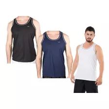 Kit 3 Regata Masculina Plus Size Elite Tamanho Grande Até G4