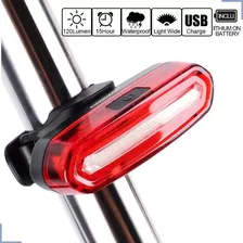 Lanterna Traseira Bike Led 6 Modos Recarregável Prova Dágua