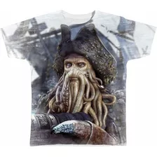 Camisa Camiseta Personalizada Piratas Caribe Davy Jones