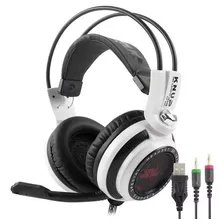 Fone De Ouvido Headset Gamer Com Microfone Branco Knup 