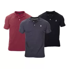 Kit 3 Camisa Gola Polo Masculina Atacado