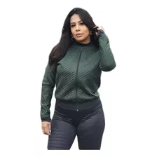 Casaco Feminino Jaqueta Casaquinho Metalasse Ziper Inverno