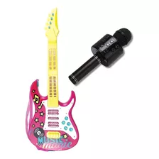 Guitarra Musical Infantil Show Deluxe Com Microfone Sem Fio