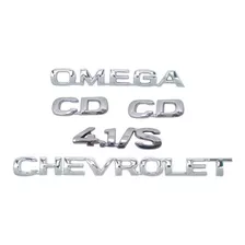 Emblemas Omega + 2 Cd + 4.1/s + Chevrolet Cromado 