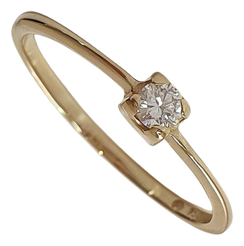Anel Solitário Forever Grife Vivara Ouro 18k 750 E Diamante Amarelo 17