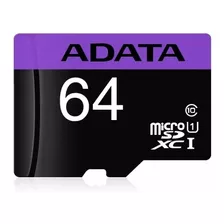 Cartão De Memória Adata Ausdx64guicl10-ra1 Premier Com Adaptador Sd 64gb