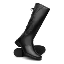 Bota Montaria Country Feminina Cano Longo Inverno Confort