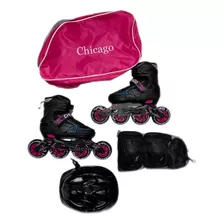 Kit Patines Semiprofesionales Chicago Antichoque Linea