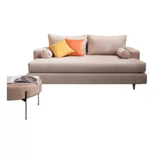 Sillon Sofa Cama 3 Cuerpos Minimalista Chenille Dis Jazmin 