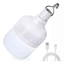 Bombillo Led 100w Recargable Usb Lampara Emergencia 6-8horas