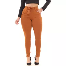 Calça Feminina Social Bengaline Lycra Clochard Laço