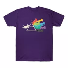 Playera Estilo The Dark Side Of The Moon Cat Gatos Pinkfloyd