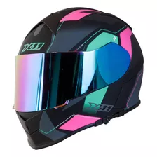 Capacete Moto X11 Flagger Preto/rosa Fosco Lançamento 