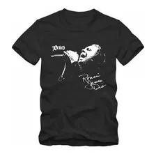 Ronnie James Dio Signature Camiseta T-shirt Algodão 30.1