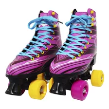 Patins Clássico Quad 4 Rodas Roller Igual Sou Luna Feminino