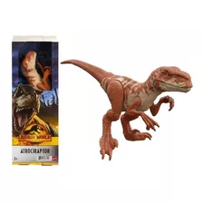 Boneco Articulado Jurassic World Atrociraptor Marrom 30cm