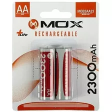 Bateria Recarregável Aa 2300mah Mox Mob2aa23