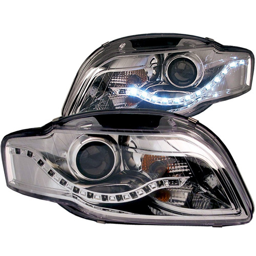 Audi A4 05-09 Faros De Projector Cromados(r8 Led Style) Foto 2