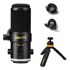 Kit De Trípode Y Micrófono Dinámico Deity Vo-7u Para Podcast