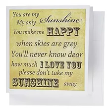 Vintage Songs You Are My Sunshine- Love Songs - Tarjeta...