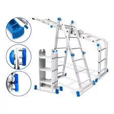 Escada Articulada Em Alumínio 4x3 Com 13 Posições De Uso