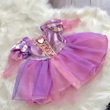 Vestido Princesa Rapunsel Orignal Disney Store Pronta Entreg