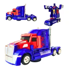Brinquedo Caminhão Vira Robô Transformers Luz E Som Infantil