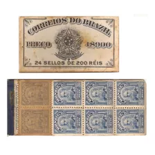 Caderneta Cartela De Selos Cd-3 Brasil 1908 Deodoro 200 Réis