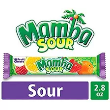 Mamba Sour 18 Fruit Chews (79.5 Gr)