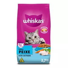 Ração Whiskas Para Gatos Adultos Castrados Sabor Peixe 2,7kg