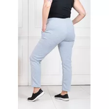 Pantalón Jogging Frisado Dama Mujer Con Elástico Recto