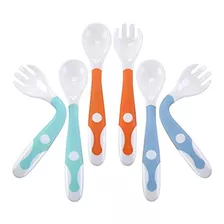 Cute Stone Baby Utensils Spoons Forks 3 Sets,