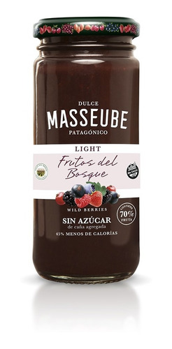 Mermelada Light Masseube Frutos Del Bosque Organica 262g