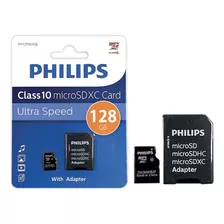 Micro Sd Cl10 Philips With Adapter (128gb) Fm12ma45b/97