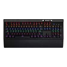 Teclado Gamer Aoas As-808 Qwerty Inglés Us Color Negro Con Luz Rgb