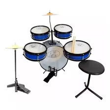 Bateria Infantil Am Com Chimball Rock Baby Azul