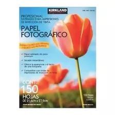 Papel Fotográfico Satinado Profesional Con 150 Hojas Carta