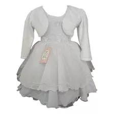 Vestido De Batizado Menina Bolero Roupa De Batizado Menina