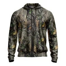 Moletom Zíper Casaco Abrigo Camuflado Realtree Mato Floresta