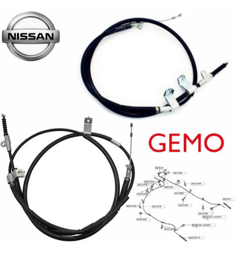 2 Cables Freno Mano Derecho/izquier Nissan Urvan 2.5l 07-14 Foto 2